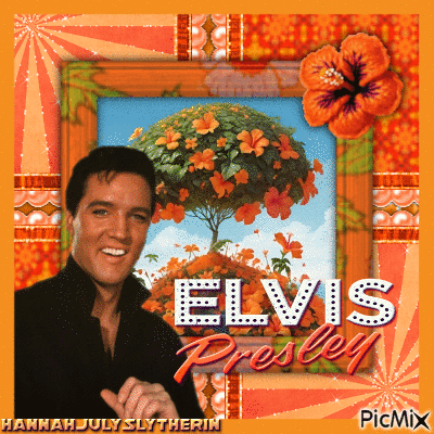 [♣]Elvis Presley in Orange[♣] - Free animated GIF