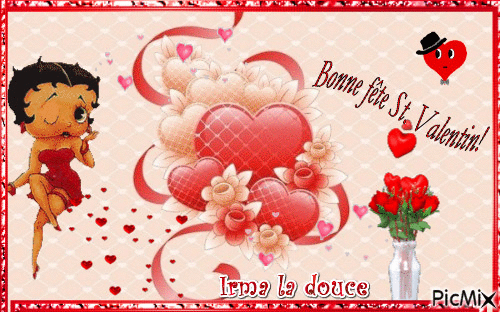 Bonne Saint Valentin - Бесплатный анимированный гифка