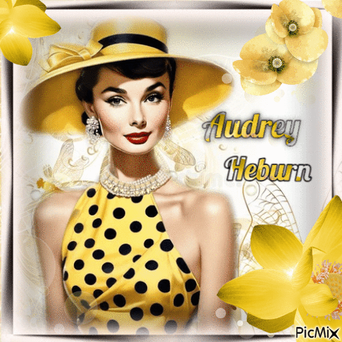 Audrey Hepburn Art - Free animated GIF