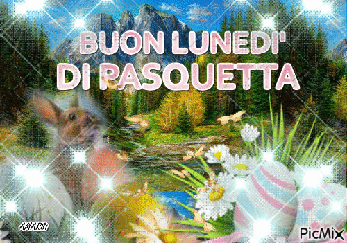 BUON LUNEDI' DI PASQUETTA - Zdarma animovaný GIF