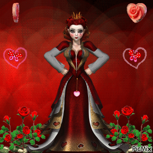 Queen of Hearts - GIF animado grátis