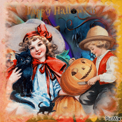 Vintage Halloween - Gratis geanimeerde GIF