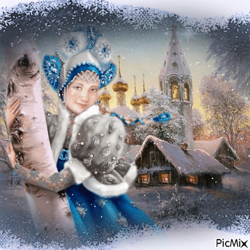 Winter in Russland - Безплатен анимиран GIF