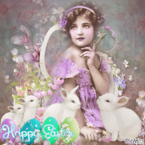 Vintage Easter - Безплатен анимиран GIF