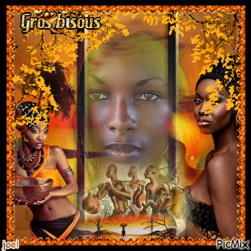 africa bisous - Zdarma animovaný GIF