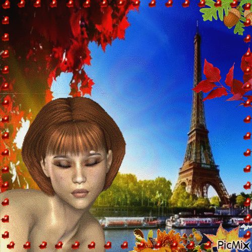 Automne Paris Herbst autumn - Безплатен анимиран GIF