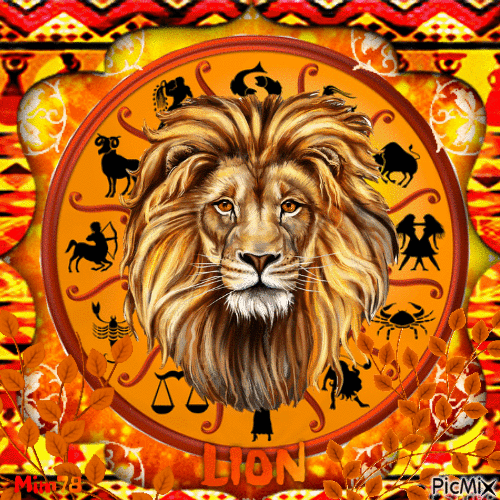 Signe du zodiaque du lion - Darmowy animowany GIF