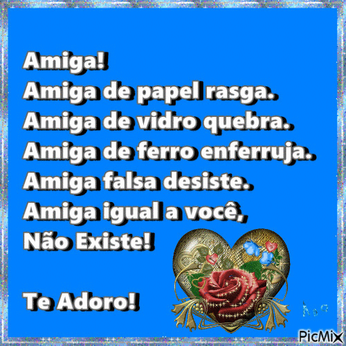 Amiga, te adoro - Бесплатный анимированный гифка