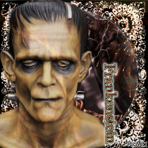Frankenstein - Porträt - Zdarma animovaný GIF