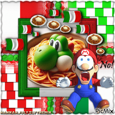 {[Mario the Italian Plumber & the Spaghetti Disaster]} - Gratis geanimeerde GIF