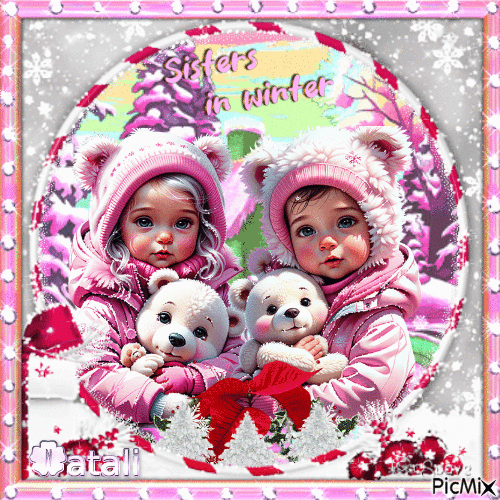 Sisters in Winter - Δωρεάν κινούμενο GIF