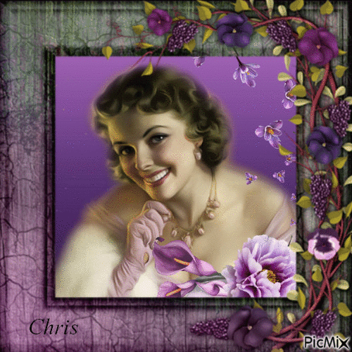 Vintage glamour et violet - Gratis geanimeerde GIF
