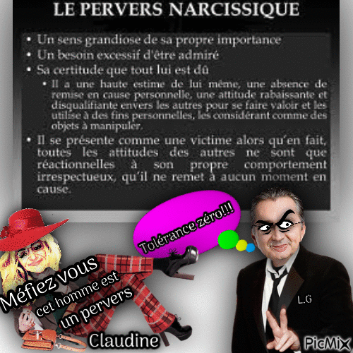 Fiche Signalitique D'Un Pervers Narcissique! - Darmowy animowany GIF