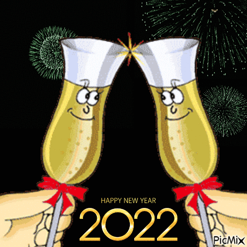 2022 New Year - GIF animé gratuit