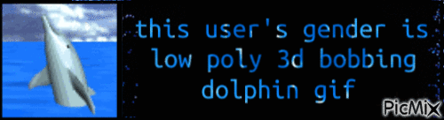 low poly 3d dolphin is gender - GIF animasi gratis