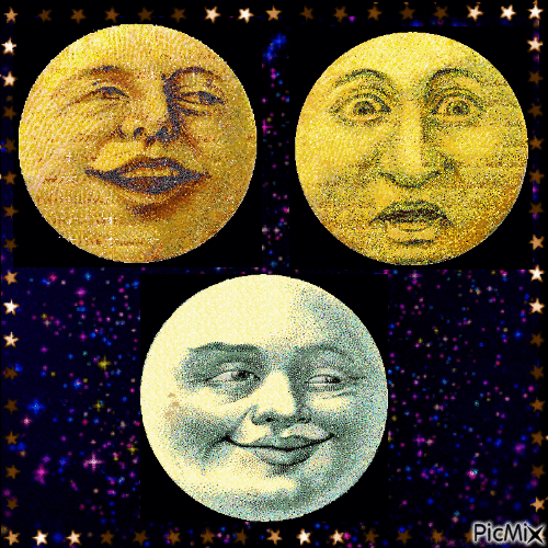 Faces of the Moon - GIF animate gratis