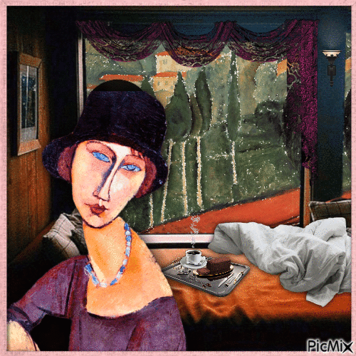 Modigliani Lady - Бесплатни анимирани ГИФ