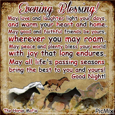 The Horse Mafia Evening Blessing - Бесплатни анимирани ГИФ