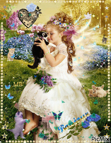 * CAT'S LITTLE ANGEL* - * For little Angie * - Free animated GIF