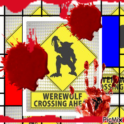 werewolf crossing - 無料のアニメーション GIF