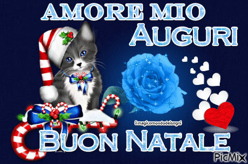 amore mio auguri buon natale - Бесплатный анимированный гифка