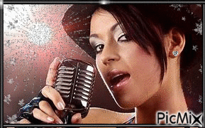 Woman Singing! - Free animated GIF