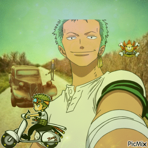 zoro and his musty car - Kostenlose animierte GIFs
