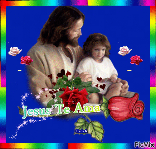 jesus te ama - GIF animado grátis
