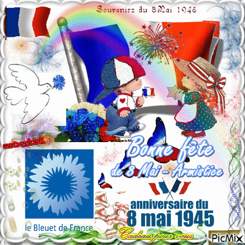 *Armistice & Bonne fête du 8 Mai* - Бесплатный анимированный гифка