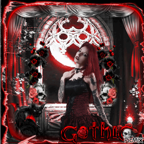 Gothic red - Бесплатный анимированный гифка