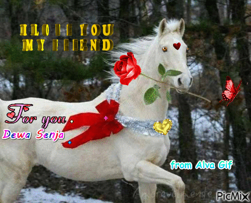 White Horse - GIF animé gratuit