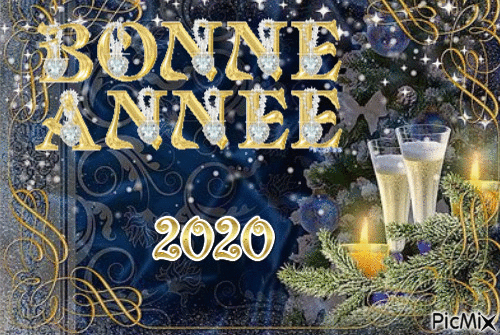 Bonne Année 2020 - Animovaný GIF zadarmo