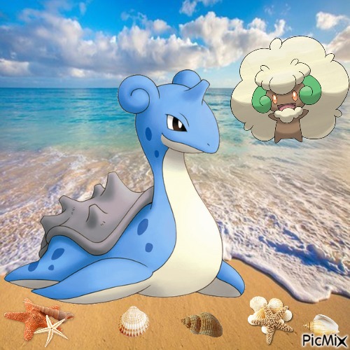 Pokemon on the beach - png ฟรี