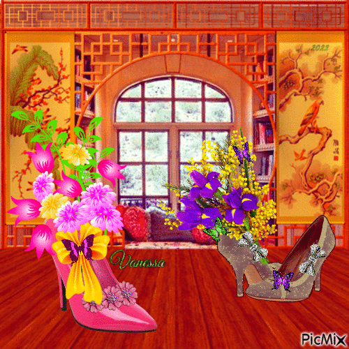 Votre propre chaussure-pot de fleurs... - Zdarma animovaný GIF