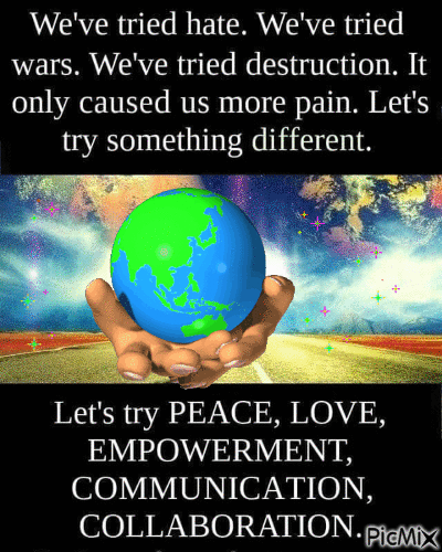 Let's try Peace and Empowerment gif - GIF animado grátis