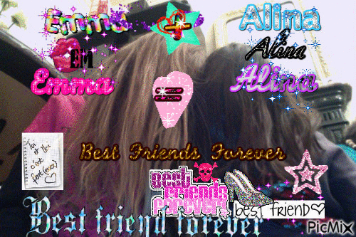 BEST FRIENDS FOREVER - Nemokamas animacinis gif
