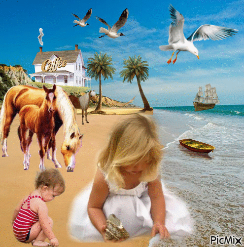 plage (playa de Huelva) - Gratis animeret GIF
