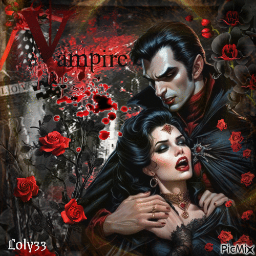 couple vampires - Gratis animeret GIF