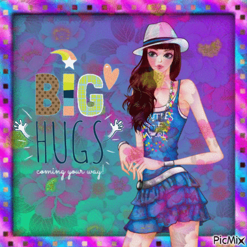 Big Hugs To All! - Free animated GIF