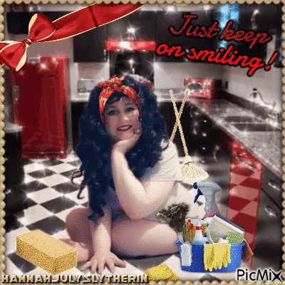 {♥}Just Keep Smiling - The Cleaning Lady{♥} - Zdarma animovaný GIF