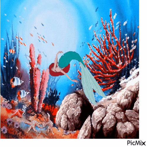the little Mermaid - GIF animé gratuit