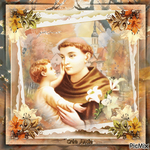 Saint-Antoine De Padoue & l'Enfant Jésus - Gratis geanimeerde GIF