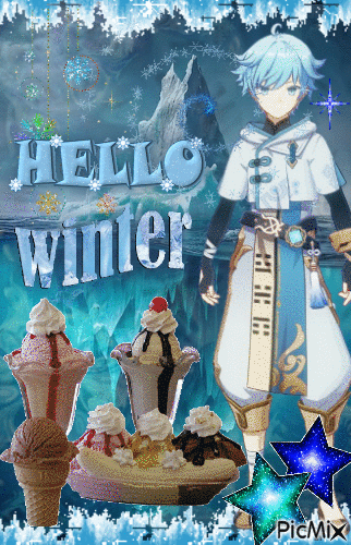 hello winter - Бесплатни анимирани ГИФ