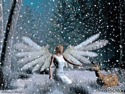 snow angel - Безплатен анимиран GIF