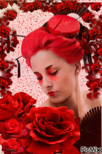 lady in red - Δωρεάν κινούμενο GIF