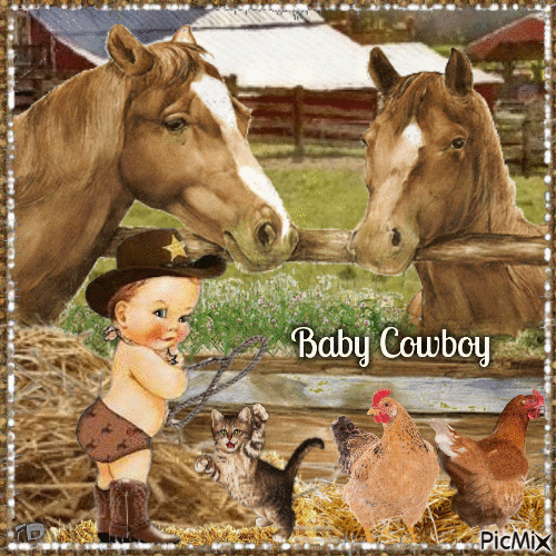 Baby Cowboy - GIF animé gratuit