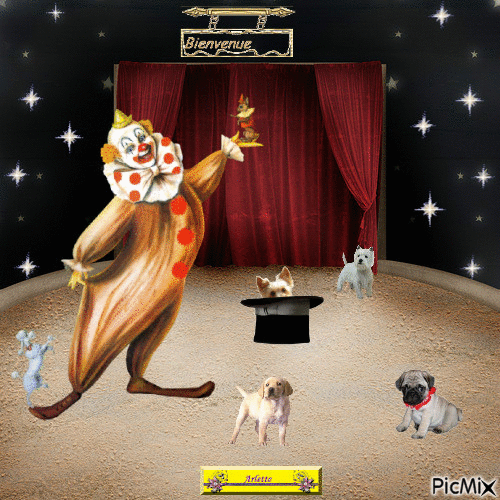 Tof et ses chiens - Animovaný GIF zadarmo