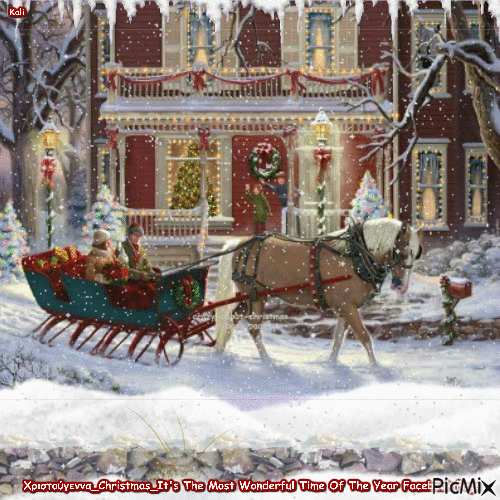 Χριστούγεννα_Christmas_It's The Most Wonderful Time Of The Year Facebook Page - Animovaný GIF zadarmo