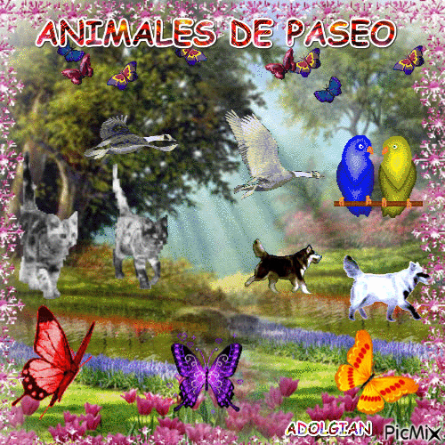 ANIMALES DE PASEO - Δωρεάν κινούμενο GIF