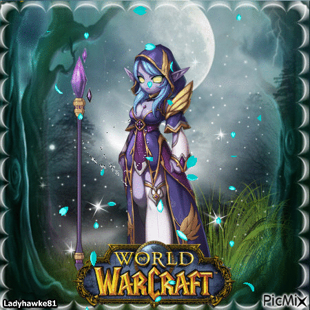 World of Warcraft - Night Elf - Bezmaksas animēts GIF